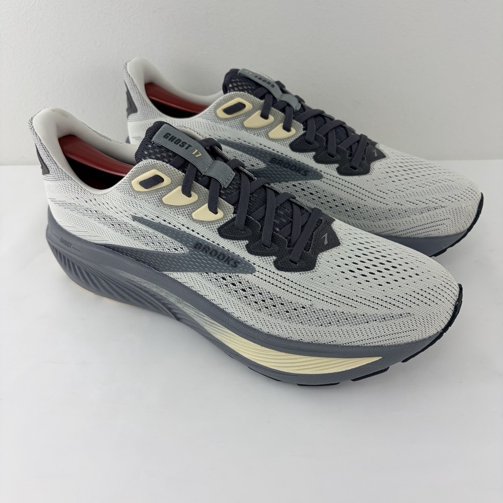 Brooks Ghost 17 Men's Size 9.5 D Running Shoes Vaporous Grey Primer Sand